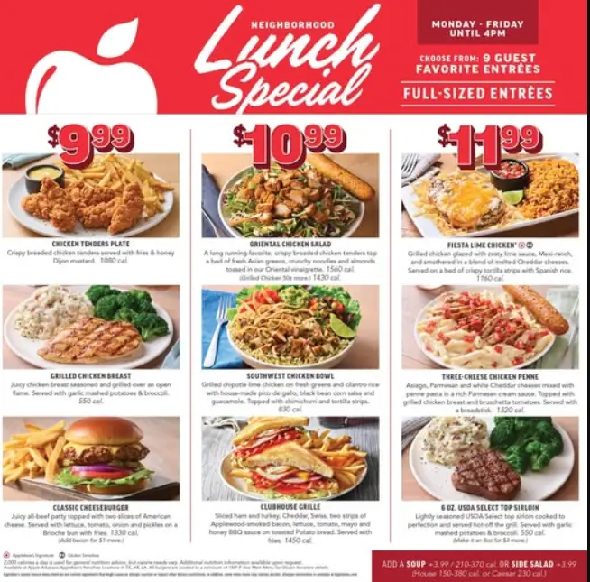 Applebees Most Popular Menu