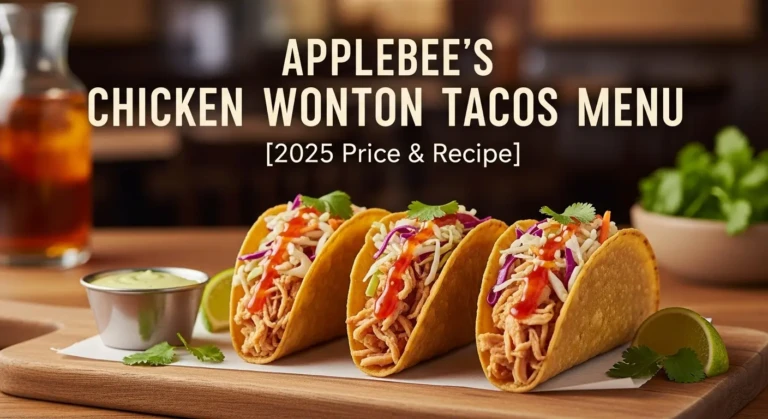 Applebee’s Chicken Wonton Tacos Menu [2025 Price & Recipe]